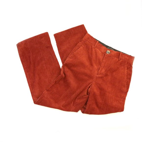 NWT Zara Corduroy Burnt Orange Pants Medium - Picture 3 of 8